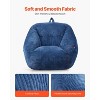 VEVOR Bean Bag Chair, 3 feet Bean Bag Chair with Soft Armrests and Storage Pocket, 25D Memory Foam Filled with Soft Teddy Velvet Cover, Blue - 3 of 4