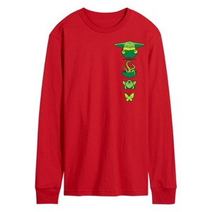 Men's - Star Wars - The Mandalorian Grogu Icons Long Sleeve Graphic T-Shirt - 1 of 3