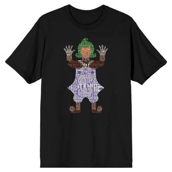 Willy Wonka & The Chocolate Factory Oompa Loompa Men's Black Tshirt