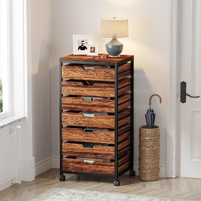 Hommoo 41" Tall 7-Drawer Dresser Brown