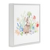 Stupell Industries Bunny in Flower Meadow Black Framed Giclee Art - 3 of 4