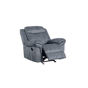 Velvet Glider Recliner with Pocket Coil Seat & Motion Reclining - 1 of 4