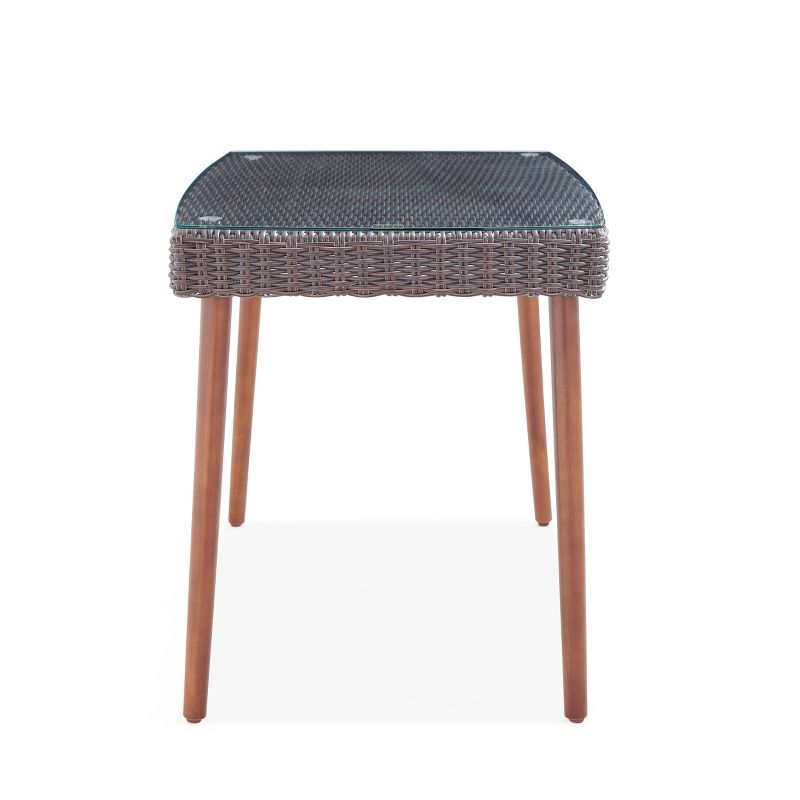 All-Weather Wicker Athens Outdoor Cocktail Table Brown - Alaterre Furniture, 5 of 13