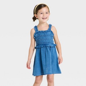 Toddler Girls' Gauze Dress - Cat & Jack Indigo 5T : Target