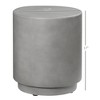 Lightweight Accent Table with Concrete Finish Round Side Table - 3 of 4