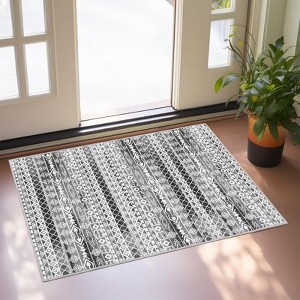 Boho Washable Area Rug – Large Soft Neutral Indoor Carpet | Multi-Room Decor for Living Room, Bedroom, Dining & Home Office - 1 of 4