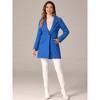 INSPIRE CHIC Women's Regular Fit Notched Lapel Long Sleeve Buttoned Classic Coat - 3 of 4