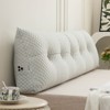 Bekrvio Bed Backrest Headboard Pillow w/ Side Pocket, Wedge Reading Bolster Cushion for Back Support on Bed or Sofa - 3 of 4