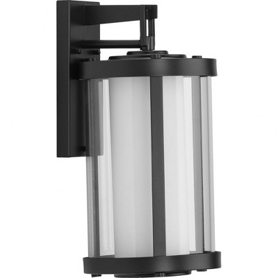 Progress Lighting, Irondale, 1-Light Wall Lantern, Black, Clear Glass Shade