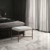 Meridian Furniture,Valley Cream Chenille Fabric Bench - 2 of 4