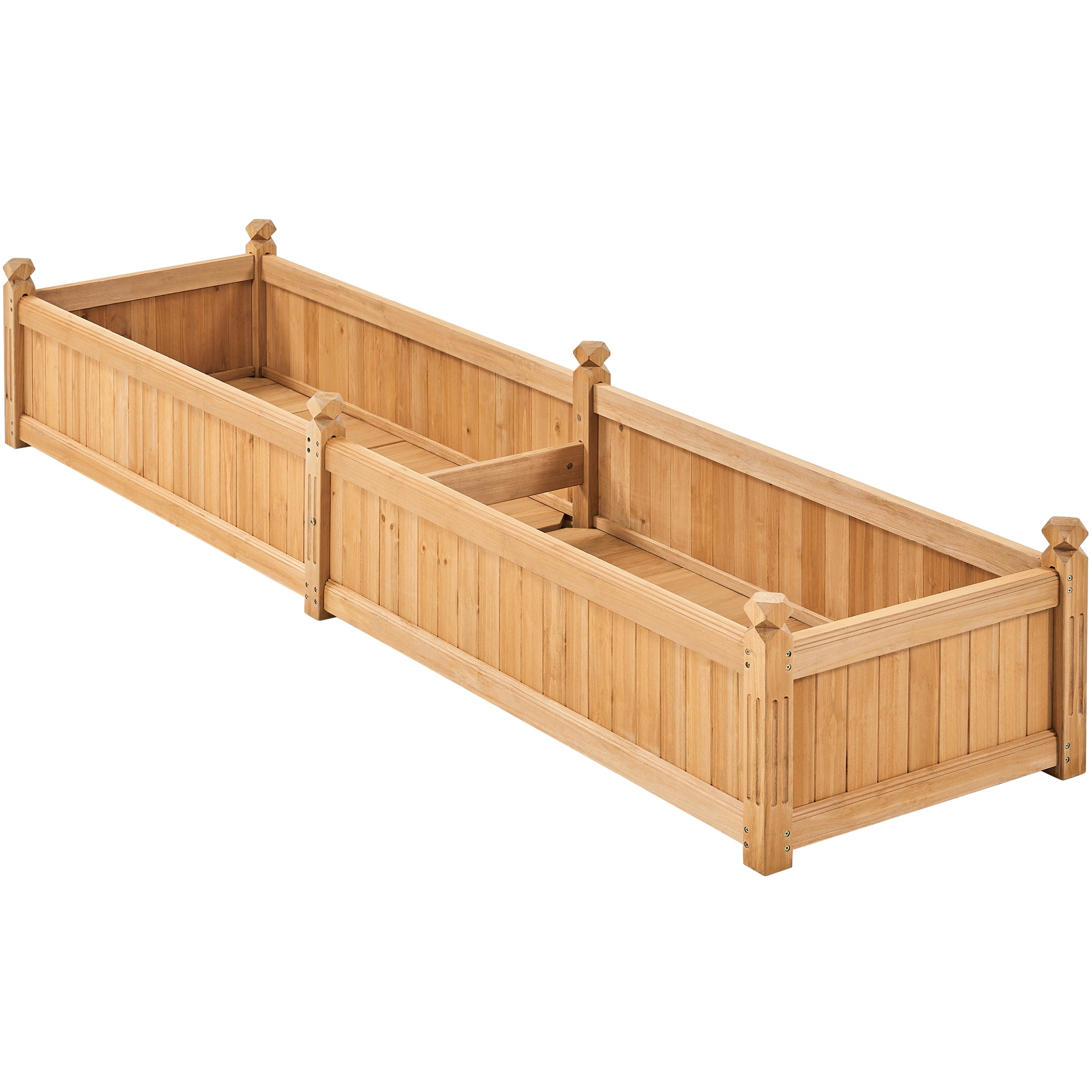 Yaheetech Wooden Raised Garden Bed Garden Planter, Light Brown