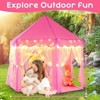 Etokfoks Princess Castle Play Tent for Kids 1 Piece Large Indoor Outdoor Fairy House with Star Lights 55 x 53 Inch for Girls - 4 of 4