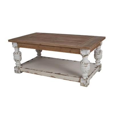Alcott Coffee Table White/Natural - A&B Home