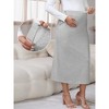 INSPIRE CHIC Womens Maternity Skirts Straight Casual Over the Belly Stretchy Knit Midi Pregnancy Skirt Business - 2 of 4