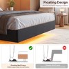 Bed Frame, Floating Platform Bed with Headboard, Wood Slats, Upholstered Bed Frame, No Box Spring Needed, Easy Assembly - 4 of 4