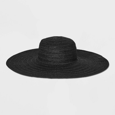 Packable Paper Straw Floppy Hat - Shade & Shore™ Black