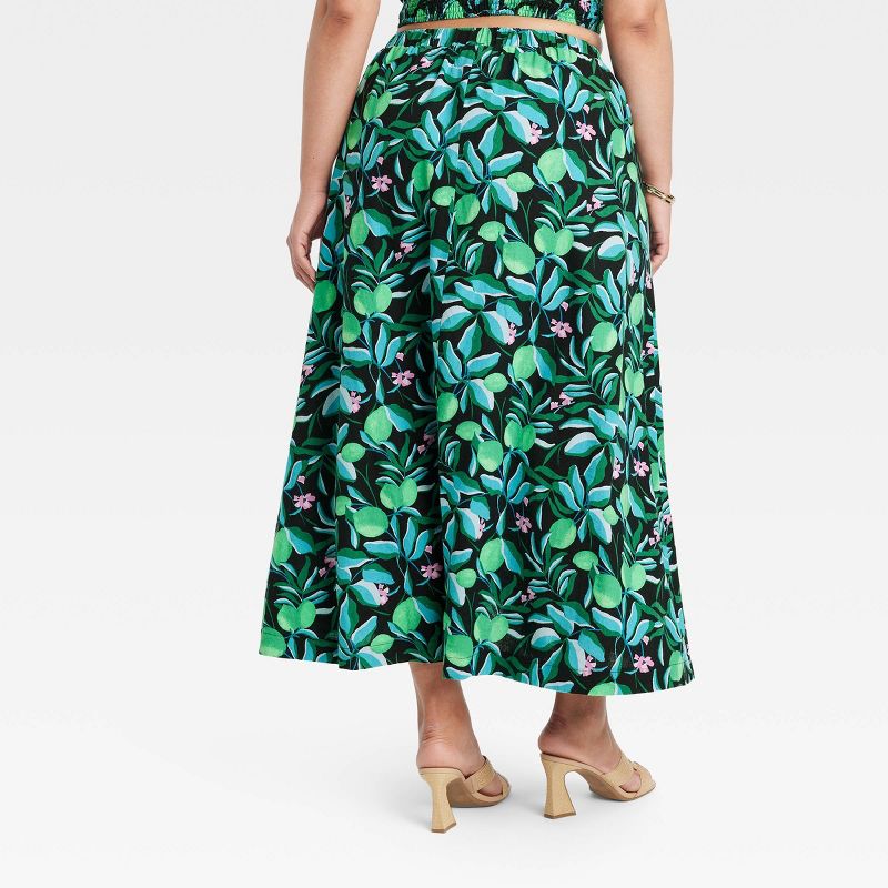 Women's Linen Maxi A-Line Skirt - Ava & Viv™, 2 of 7