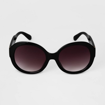 Women's Oversized Round Sunglasses - A New Day™ Black