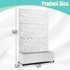 TOAOTBNBO Metal Raised Garden Bed with Leaf Pattern, Outdoor Planter Box with Wheels, Modern Privacy Screen for Garden and Patio - 3 of 4