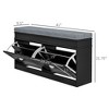 NicBex Storage Bench Shoe Rack Storage Organizer with Cushion 2 Drawers Adjustable Shelf for Bedroom, Entryway - 4 of 4