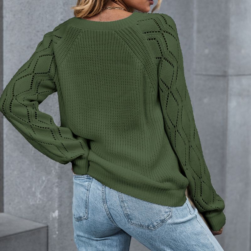 Women's Cutout Raglan Long Sleeve Sweater - Cupshe, 5 of 8