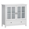 Buffet Storage Cabinet With Double Glass Doors, Adjustable Shelf, Wooden Sideboard Cabinet With Unique Bell Handle - 2 of 3