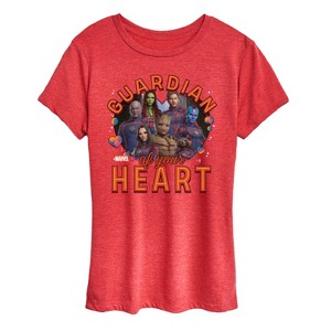 Women's - Marvel - Guardian Of Your Heart Valentine Short Sleeve Graphic T-Shirt - 1 of 4