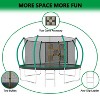 BestParts 14FT Round Trampoline with Ladder, Safety Net & Toss Target Game – Green Steel Frame - 3 of 4