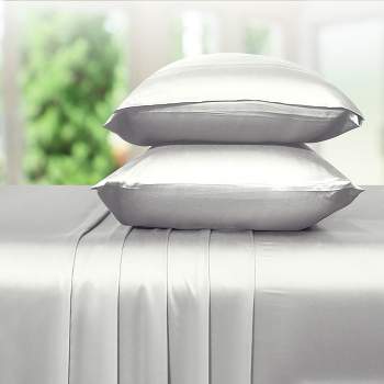 Soft Silk-Like Cooling Bed Sheets, Deep Pocket Sheets Set by California Design Den