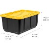 IRIS USA 27Gal/108Qt Large All-Weather Heavy-Duty Stackable Storage Plastic Bin Tote Container with Quick Snap Lid - 3 of 4