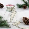 Northlight Green and Beige Plaid Wired Craft Christmas Ribbon 2.5" x 10 Yards - 2 of 4