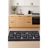 Home Mart Goods Black Washable Kitchen Runner Mat With Non-Slip Backing - 20"x55" - 3 of 4