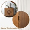 ORRD Rustic Hand-Carved Wooden 2-Door Cabinet – Boho Floral Accent Storage for Living Room, Entryway, Bedroom - 3 of 4