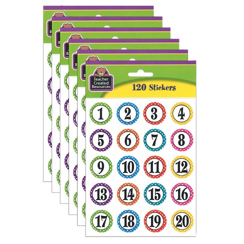 Glitter Foam Stickers - Numbers - Multicolor - Pack of 120