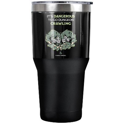 Dungeons And Dragons Dangerous To Go Alone Steel Tumbler 30oz Coffee Travel Mug
