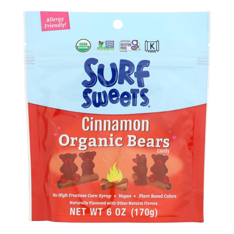 Surf Sweets Cinnamon Organic Candy Bears - Case of 8/6 oz, 2 of 8