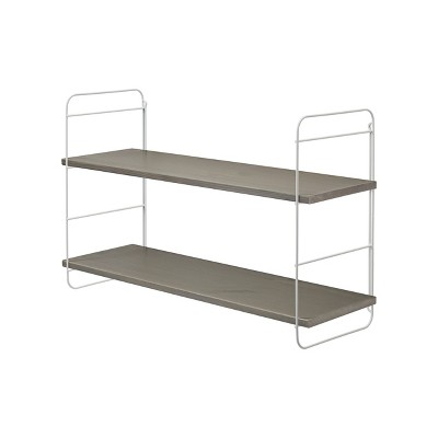 31.5" x 9.7" Scala Pine Shelf Gray/White - Dolle Shelving