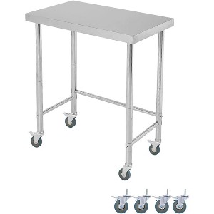 Stainless Steel Work Table, 400lb Capacity Commercial Prep Table with Galvanized Legs for Kitchen, Restaurant, Garage - 1 of 4