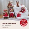 Bearington Baby Wee 8 x 7 Inch Small Teddy Bear Holiday Stuffed Animal, First Christmas Baby Blanket, Santa Security Blanket - 2 of 4