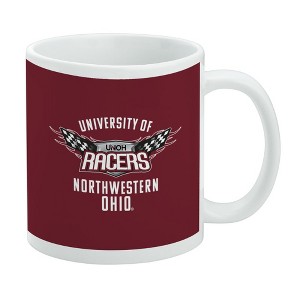University of Northwestern Ohio Racers Logo Ceramic Coffee Mug Novelty Gift Mugs for Coffee Tea and Hot Drinks 11oz White - 1 of 4