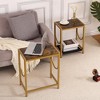 Nesting Coffee Table, Set of 2 End Table Side Table for Living Room Bedroom - 3 of 4