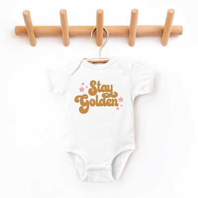 The Juniper Shop Stay Golden Stars Baby Bodysuit