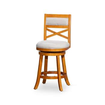 24" Counter Height Swivel Stool Modern Dining Chairs Bar Chairs X-Backrest Chair Armless Stool