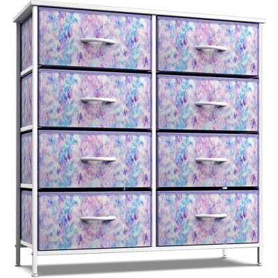 Sorbus 8 Drawers Dresser- Storage Unit with Steel Frame, Wood Top, Fabric Bins - for Bedroom, Closet, Office and more