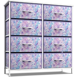 Sorbus 8 Drawers Dresser- Storage Unit with Steel Frame, Wood Top, Fabric Bins - for Bedroom, Closet, Office and more - 1 of 4