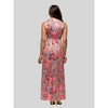 24seven Comfort Apparel Womens Pink Paisley Print V Neck Empire Waist Sleeveless Maxi Dress - 3 of 4