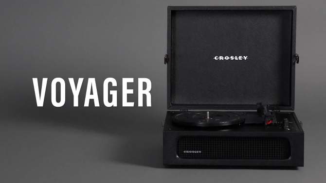 Crosley Voyager Bluetooth Vinyl Record Player - Dark Navy, 2 of 18, play video