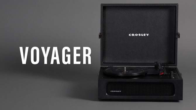 Crosley Voyager Bluetooth Vinyl Record Player - Black, 2 of 11, play video