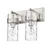 Fontaine 2-Bulb Glass Vanity Light - Dimmable, Damp Rated, Elegant Design for Bathroom - 3 of 4