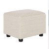 Evolur Holland Upholstered Ottoman, Thunder - 2 of 4